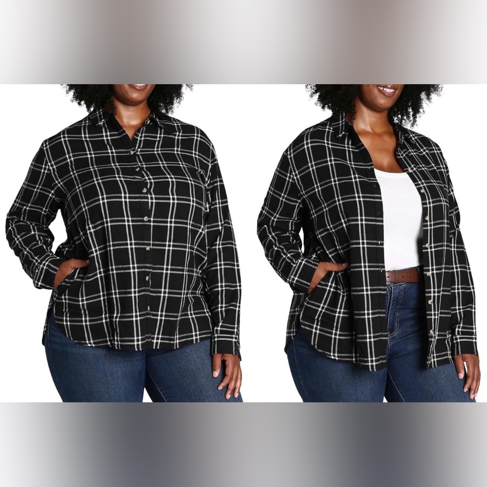 Jachs Girlfriend Women's Super Soft Feel Flannel Shirt (with Pockets!)